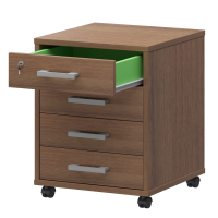 Тумба подкатная (4 ящика) Арго АТЛ-04 Орех гварнери